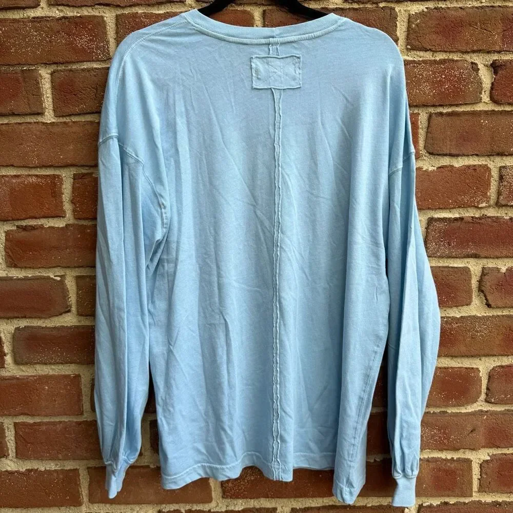 Free people We The Free Perfect Oversized long sleeve Tee blue S NEW
